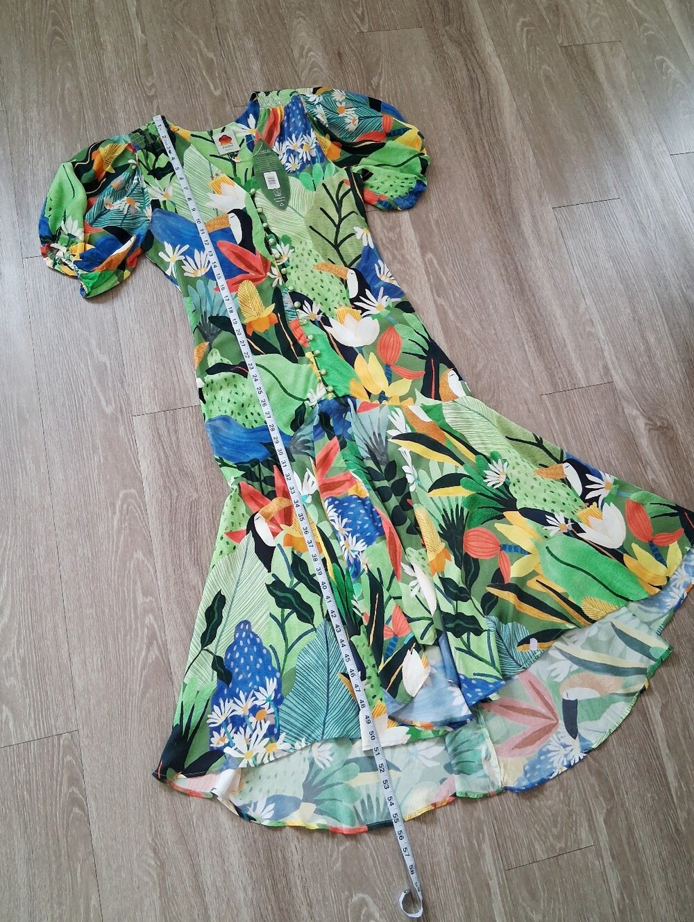 Farm Rio Vintage Toucans Button Down Midi Dress - Picture 15 of 16